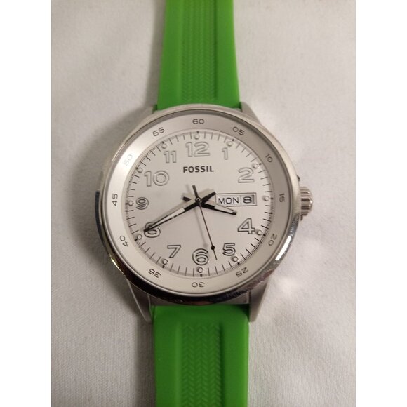 Fossil Women's Cecile Green Watch w/ Silicone Strap Extra Strap in Original Box - Picture 2 of 10